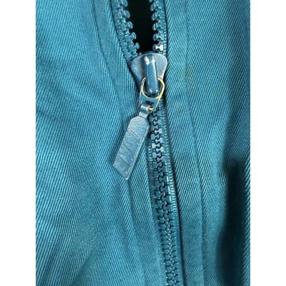 Vintage 80s Nike Color Block Bomber Jacket Women M Green Blue